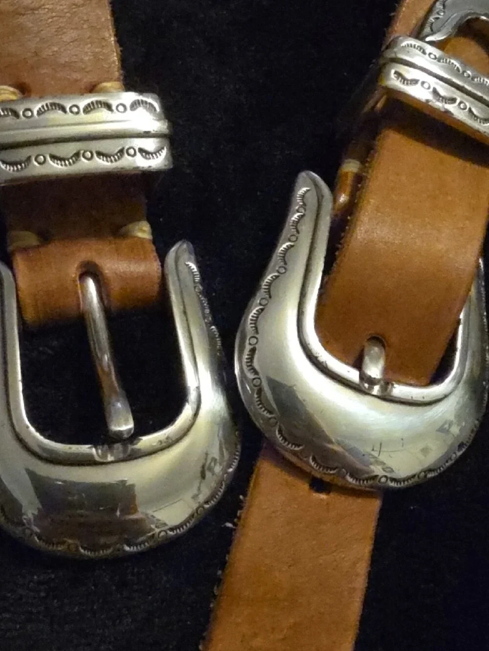 Stillwater Double Buckle Tan Leather Western Belt